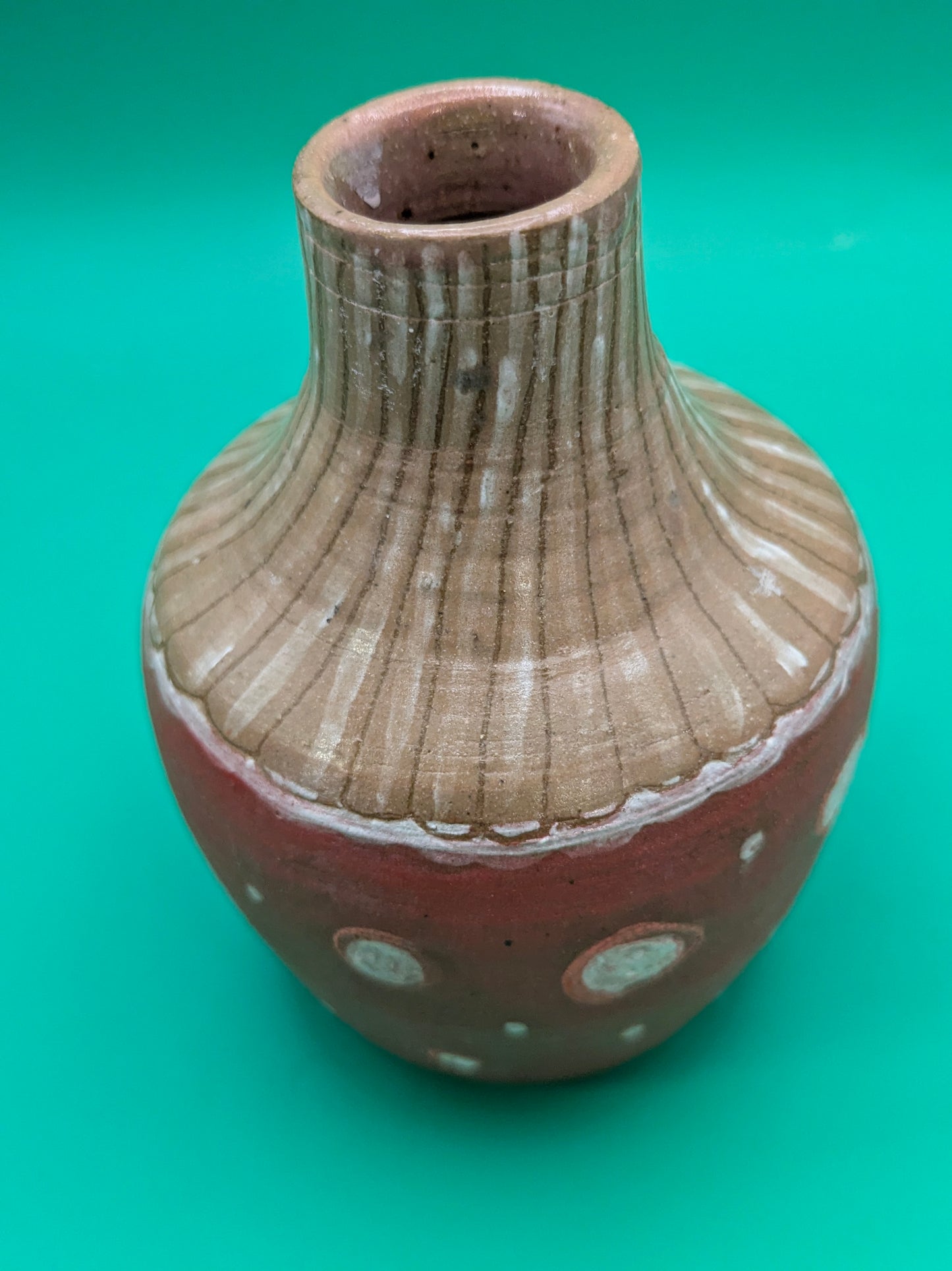Mushroom Dot Bud Vase