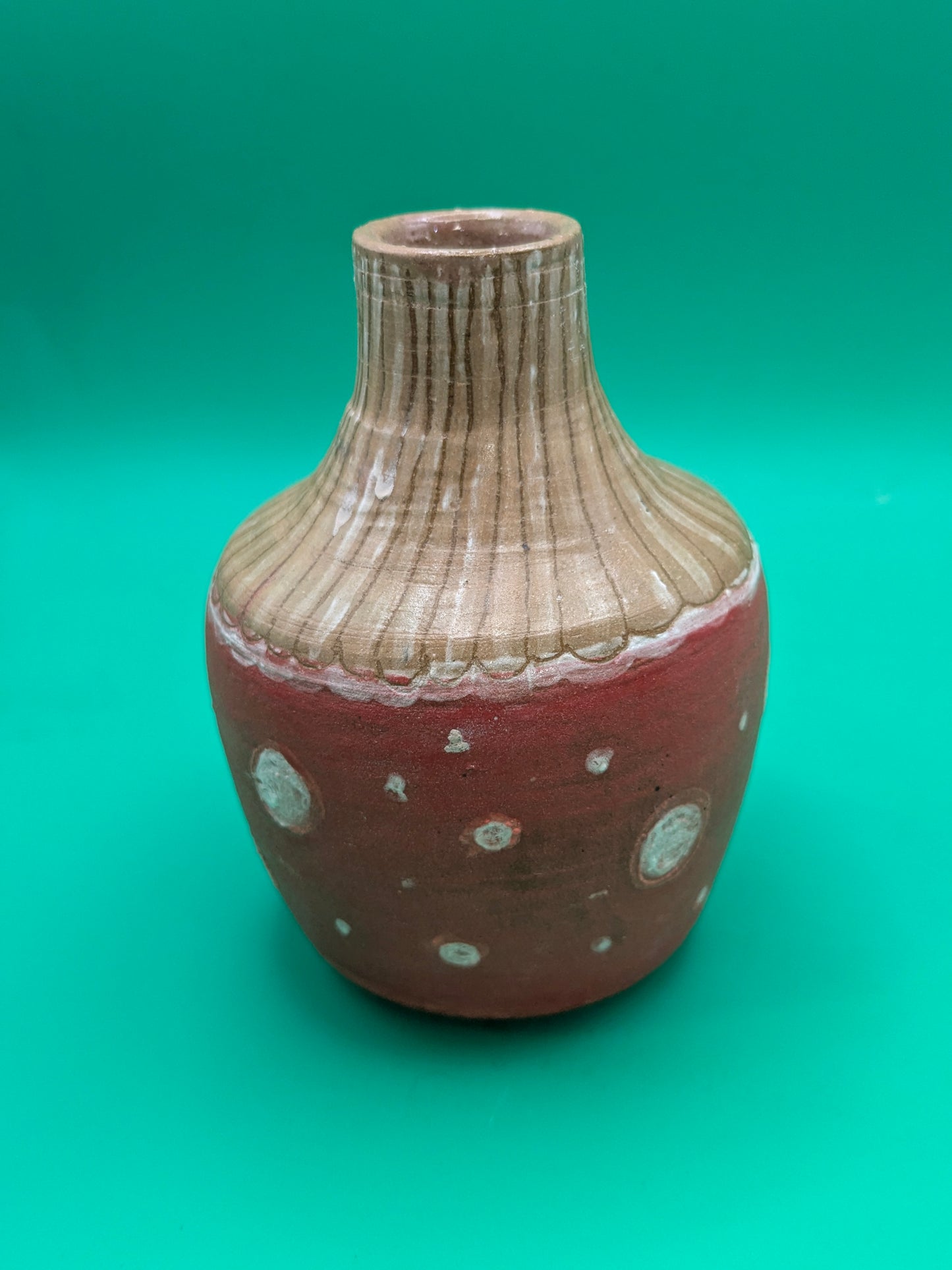 Mushroom Dot Bud Vase